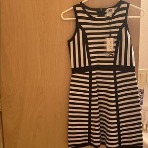 Milly Minis blue and white striped dress